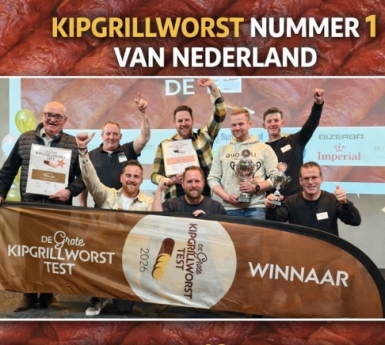 Onze kipgrillworst is de winnnaar!