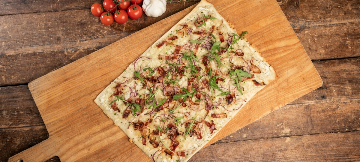 Flammkuchen met Zeeuws spek