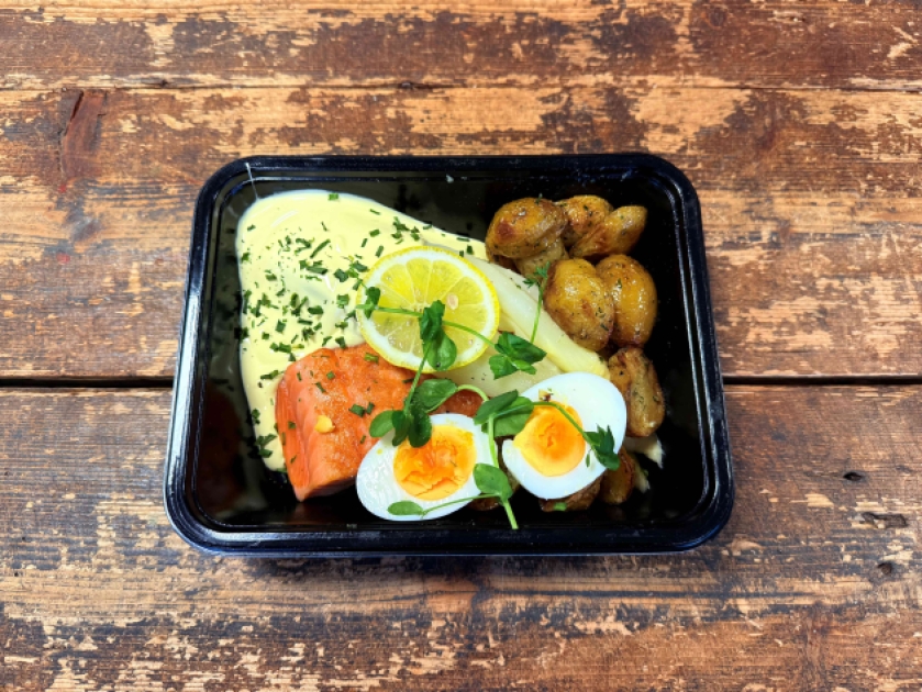 Zalm met witte asperges