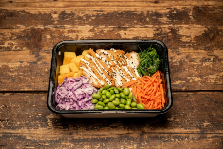 Poke bowl met kipschnitzel