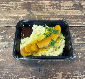 Stamppot zuurkool met curryworst