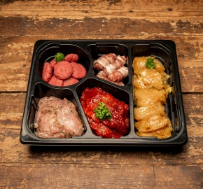 Gourmetschaal gemarineerd