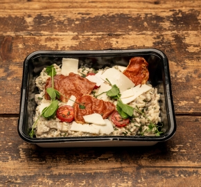 Risotto met champignons en kipfilet