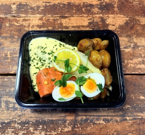 Zalm met witte asperges