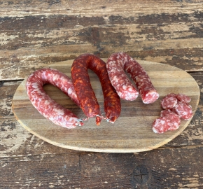 Trio huisgemaakte droge worst